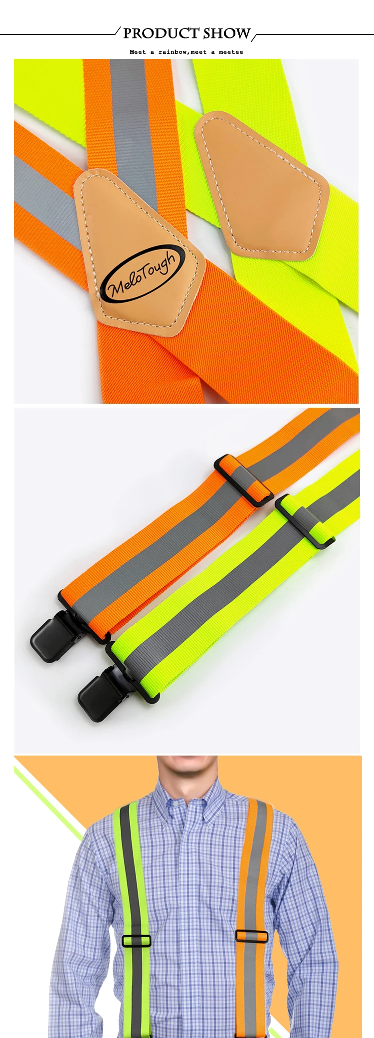 Fluorescent Men Suspenders 5cm Wide Adult X-Type 4 Clips Harness Man Braces Adjustable Strap Work Male Jockstrap Elastic Belt