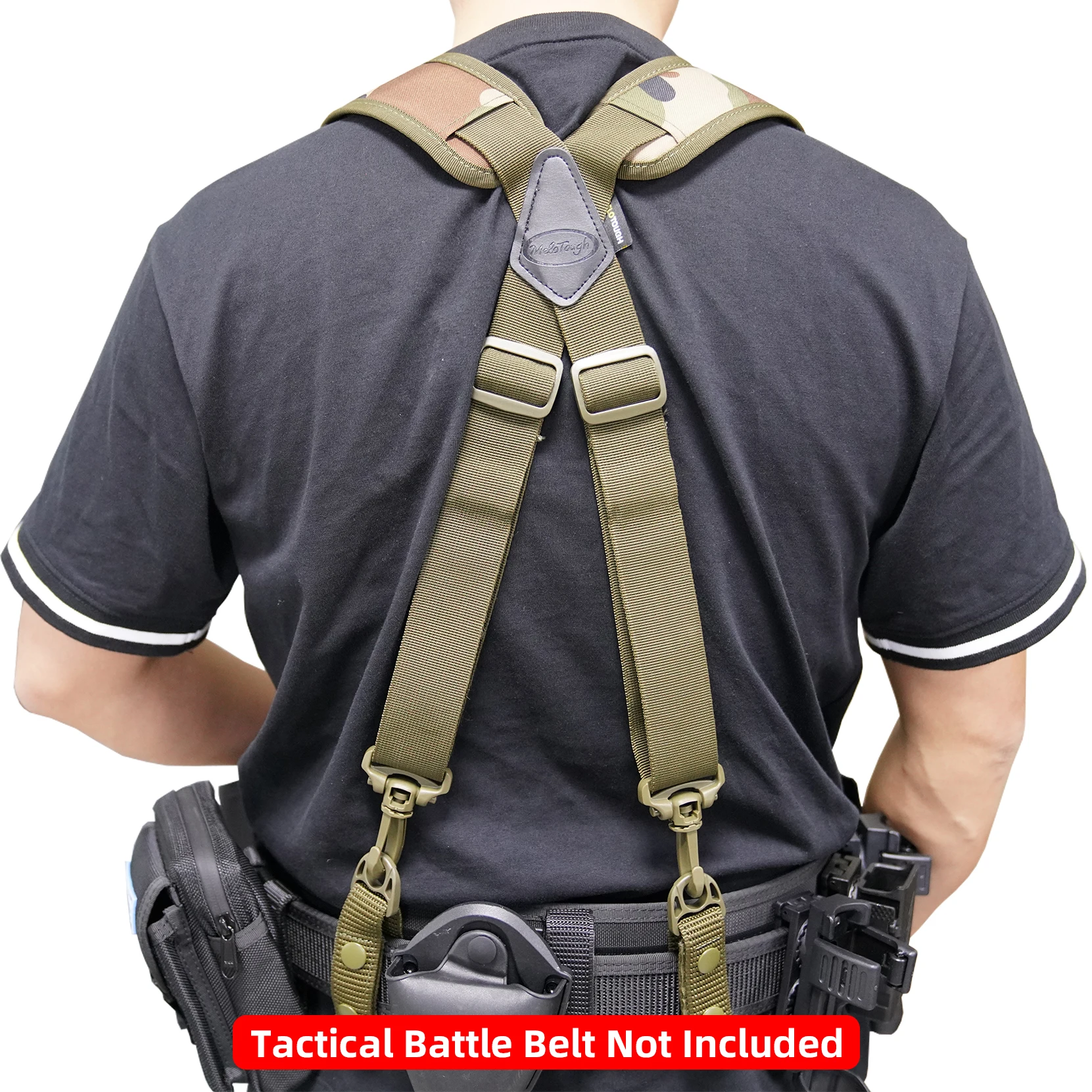 MELOTOUGH Tactical Suspenders Duty Belt Police Suspenders for Law Enforcement Belt with Padded Adjustable Shoulder
