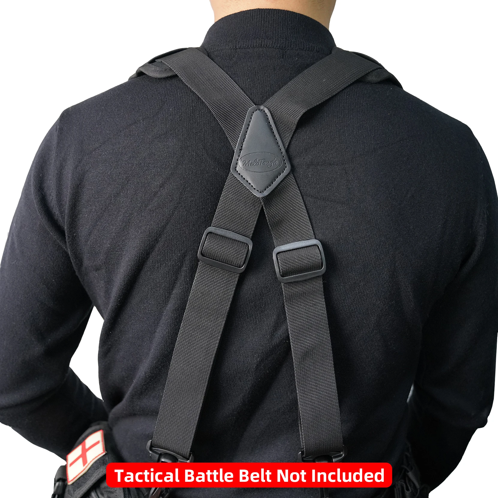 MELOTOUGH Tactical Suspenders Duty Belt Police Suspenders for Law Enforcement Belt with Padded Adjustable Shoulder