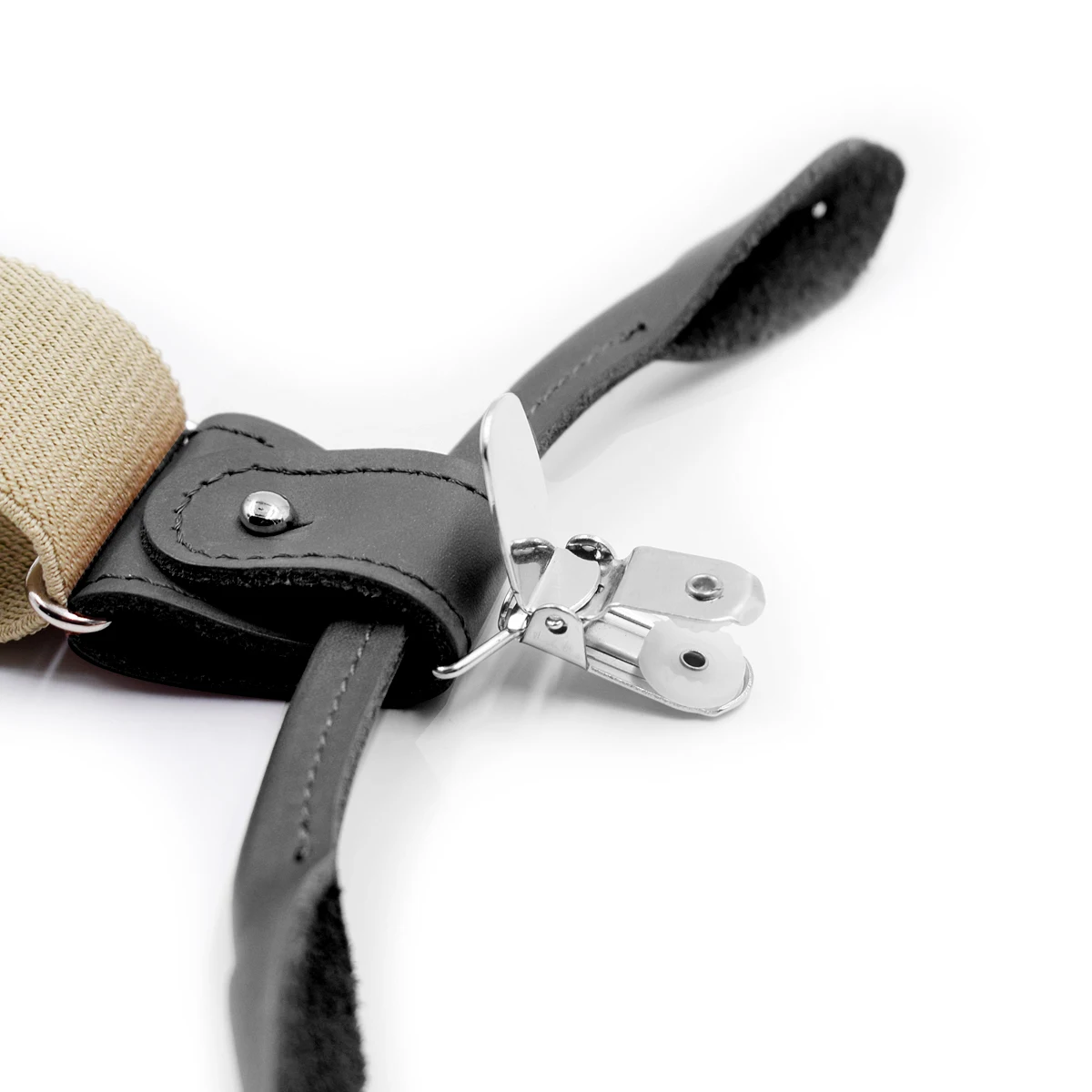 Dual Suspenders Male Men's Button Suspenders Cowhide Spaghetti Strap Fashion Button Braces Strong Clips New 6 Sold Colors