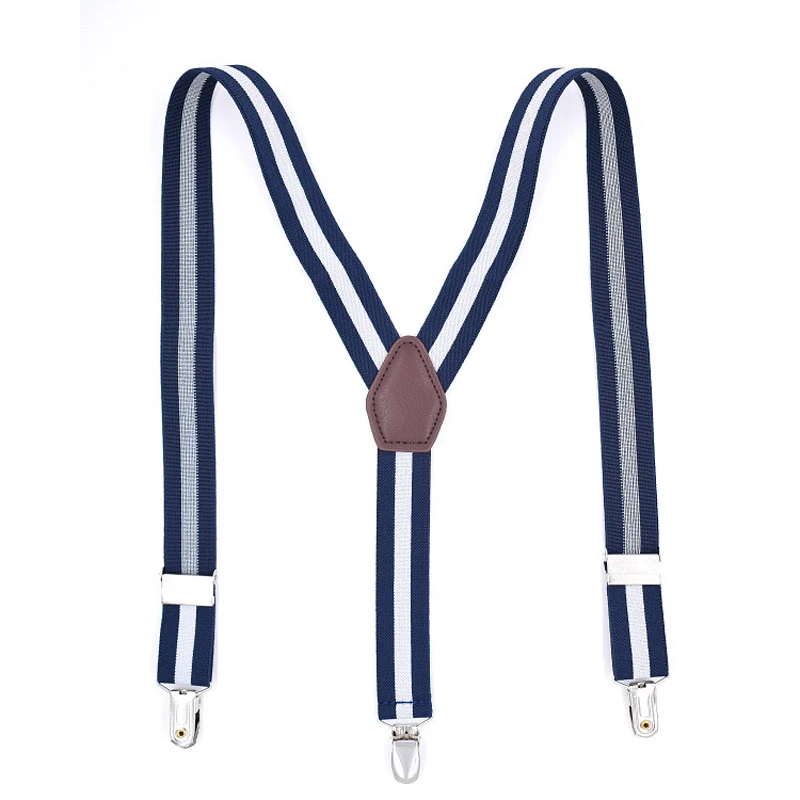 3Clips Men's Suspenders Men Braces Supports Tirantes For Women Elastic Adjustable Pants Straps Clothing 2.5*110cm