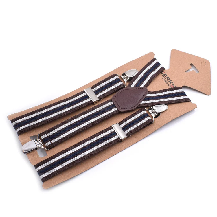 3Clips Men's Suspenders Men Braces Supports Tirantes For Women Elastic Adjustable Pants Straps Clothing 2.5*110cm