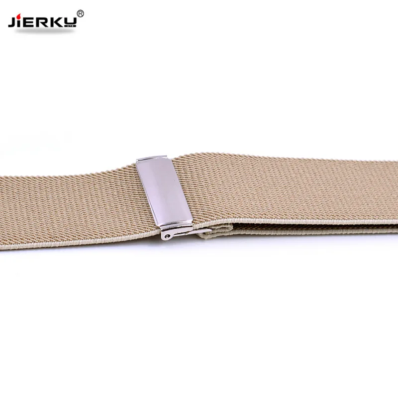 JIERKU Buttons Suspenders Man's Braces Unisex Black Leather Suspenders New Y-Back Ligas Tirantes 3.5*120cm 8 Colors