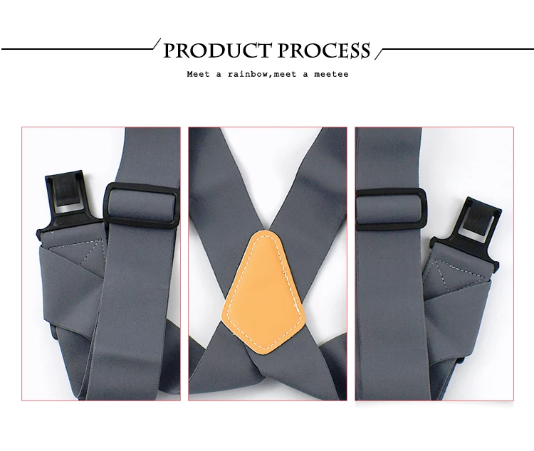 1Pc Deepeel 5*120cm Men's Elastic Wide Braces Adult X-type Suspenders with Clips Adjustable Heavy Duty Sport Work Suspender