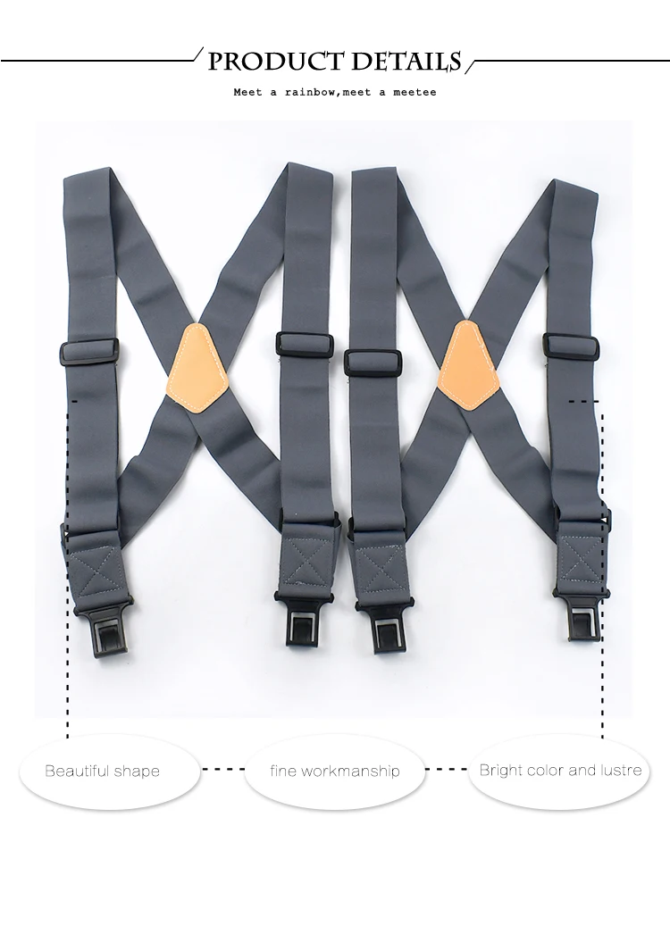 1Pc Deepeel 5*120cm Men's Elastic Wide Braces Adult X-type Suspenders with Clips Adjustable Heavy Duty Sport Work Suspender