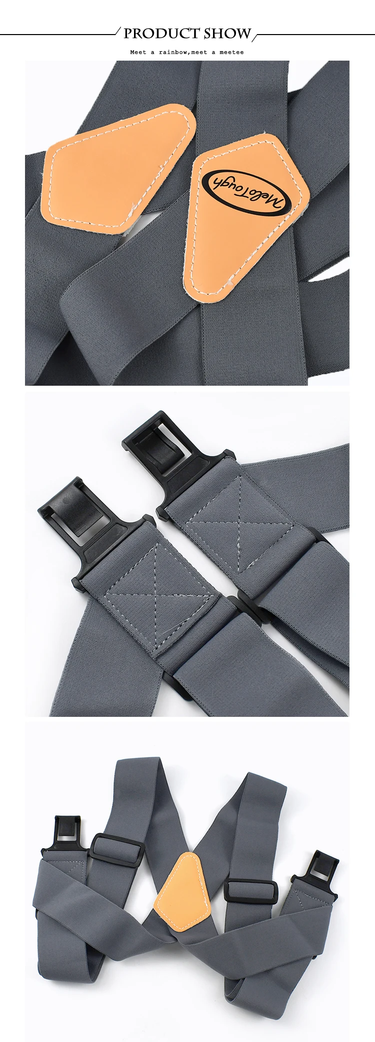 1Pc Deepeel 5*120cm Men's Elastic Wide Braces Adult X-type Suspenders with Clips Adjustable Heavy Duty Sport Work Suspender