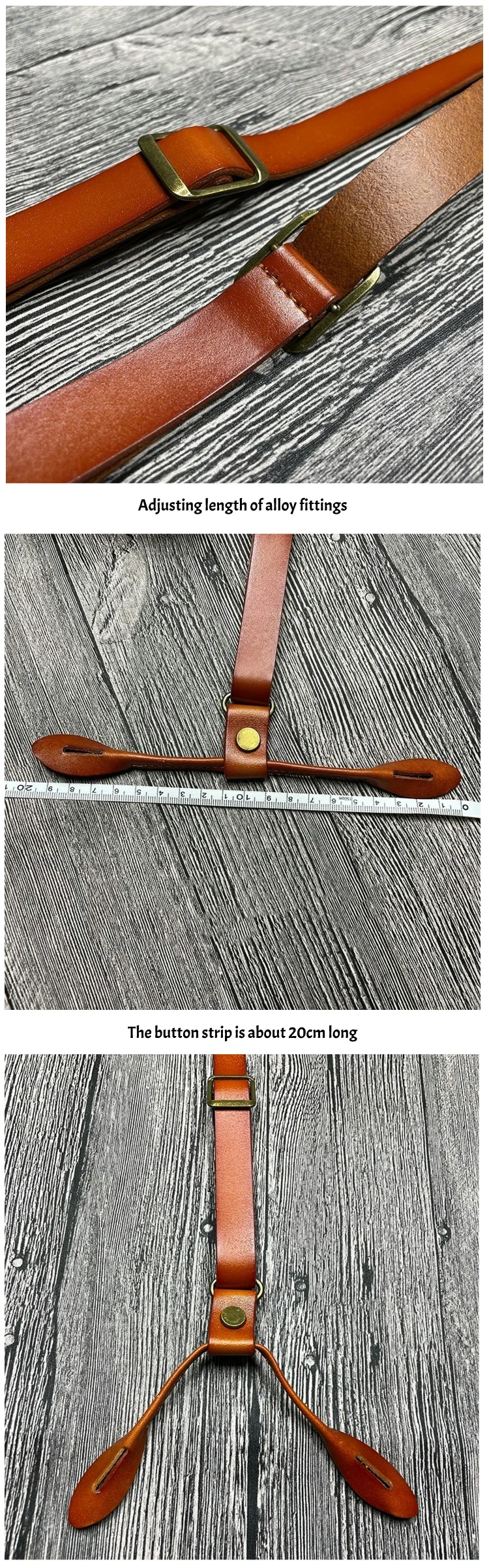 Suspenders For Men Vintage Leather Men's Suspenders Adult Braces 6 Buttons Women's Suspenders Belt Suspenders Man For Pants
