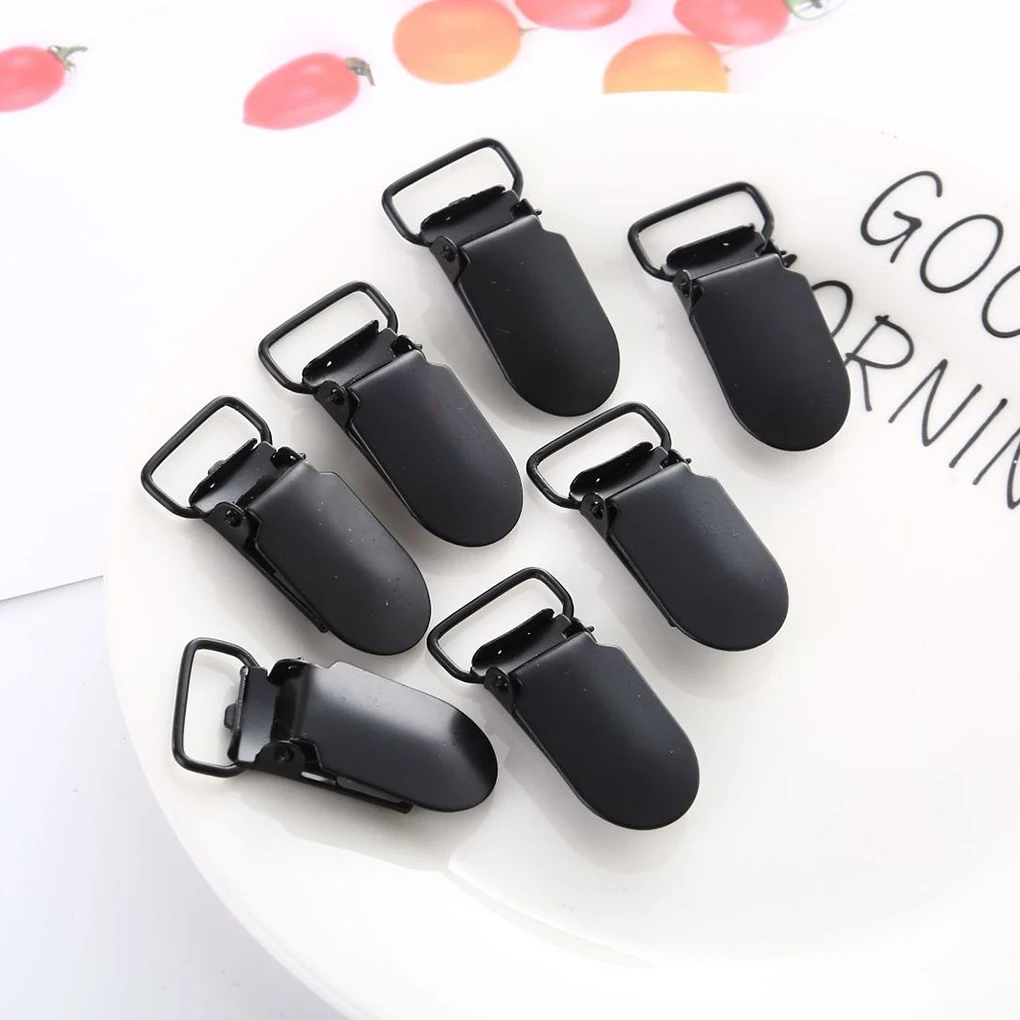 10/20PCS Solid Black Suspender Clips Bed Sheet Clips 14mm Fashionable Suspender Buckle For Easy And Professional Sewing