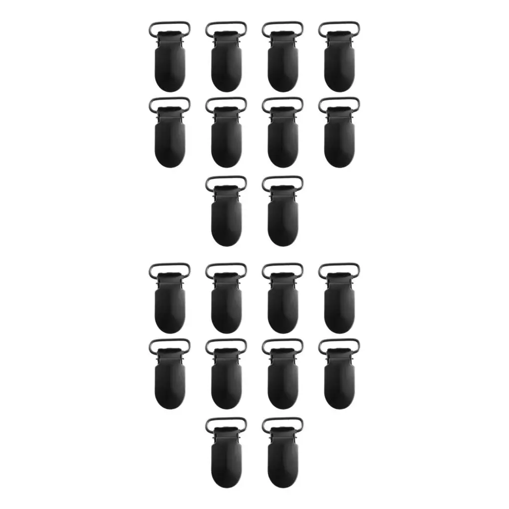 10/20PCS Solid Black Suspender Clips Bed Sheet Clips 14mm Fashionable Suspender Buckle For Easy And Professional Sewing