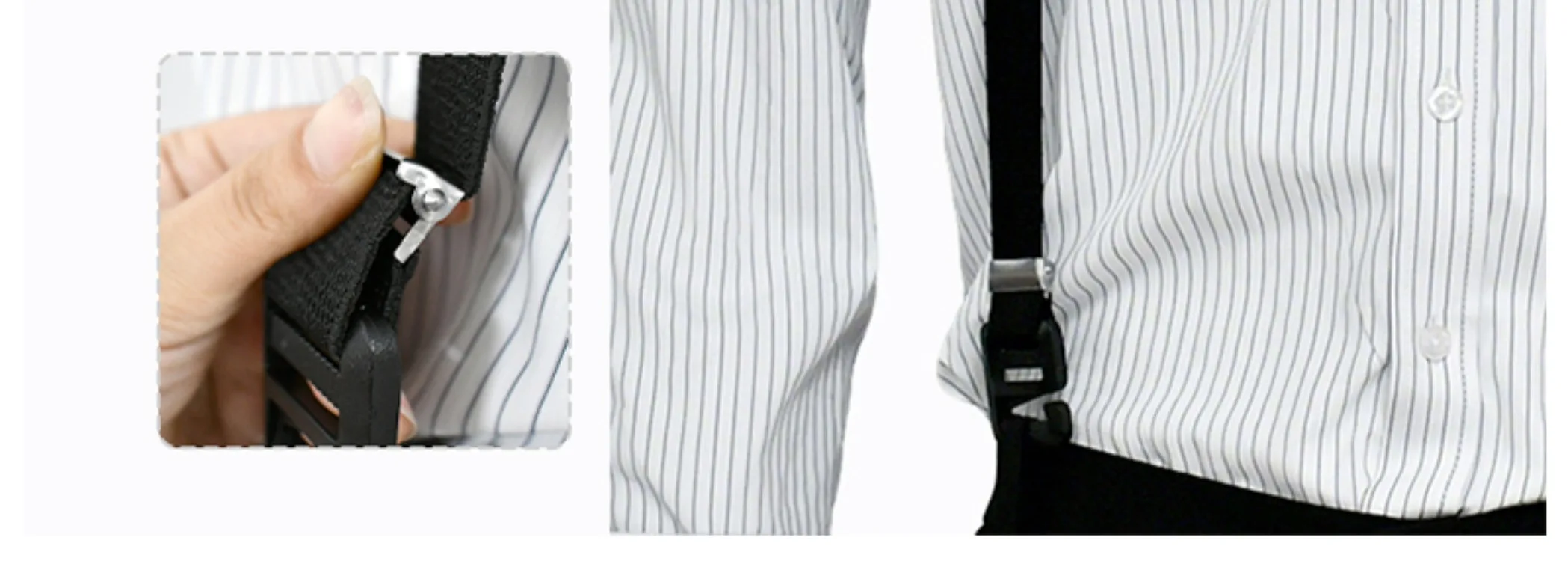 1Pc Deepeel 2.5cm Adult Men's Suspenders Harness Man Invisible 3 Clip Braces Elastic Adjust Strap Suspender Men for Shirts Pants