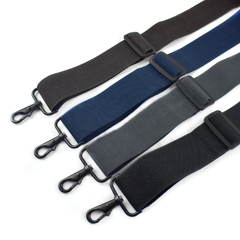 1Pc Deepeel 5*120cm New Fashion Wide Men's Suspender Pants Black Hook Buckle 4 Clip Stretch Male Jockstrap Work Braces Accessory
