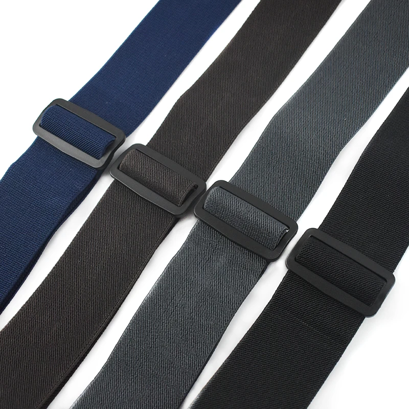 1Pc Deepeel 5*120cm New Fashion Wide Men's Suspender Pants Black Hook Buckle 4 Clip Stretch Male Jockstrap Work Braces Accessory