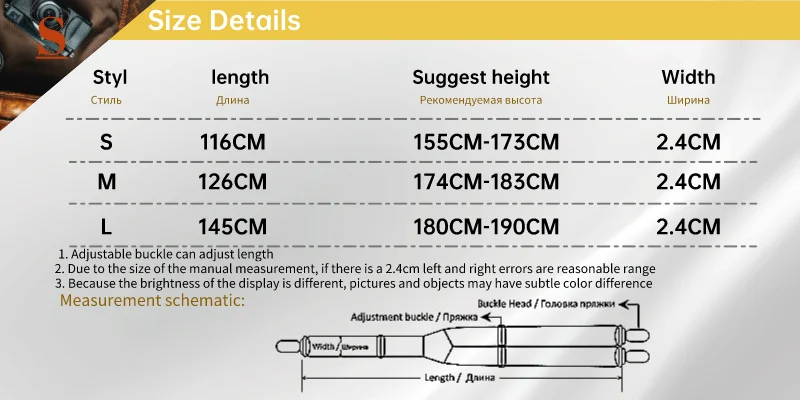 2.4*145CM Vintage Leather Men's Suspenders 4-Hook Y-Back Suspenders For Men's Pants Braces Man Women Men's Slip Suspender