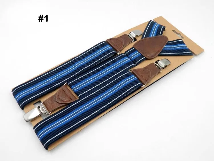 Men's Suspenders 3 clips leather braces adult suspensorio  tirantes hombre father bretelles Grandfather gifts