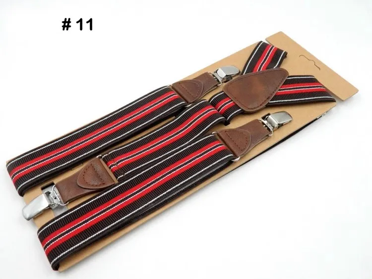Men's Suspenders 3 clips leather braces adult suspensorio  tirantes hombre father bretelles Grandfather gifts