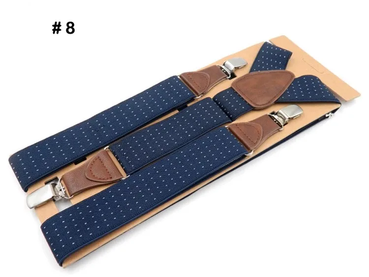 Men's Suspenders 3 clips leather braces adult suspensorio  tirantes hombre father bretelles Grandfather gifts