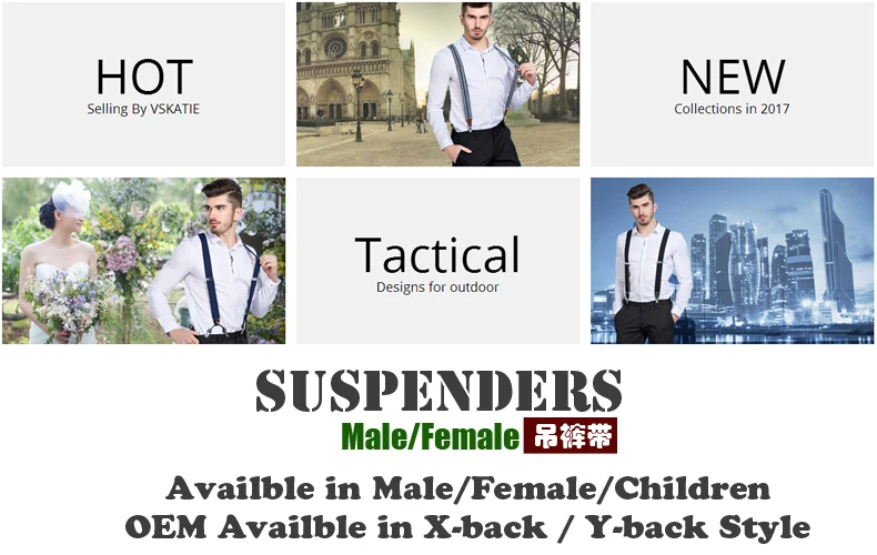 Casual Suspenders 3.5cm*120cm Spanex Elastic Suspenders Men Buckle Belt Y-back Shape Trousers Straps Father's Day Gifts MBD8501