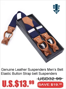 Casual Suspenders 3.5cm*120cm Spanex Elastic Suspenders Men Buckle Belt Y-back Shape Trousers Straps Father's Day Gifts MBD8501