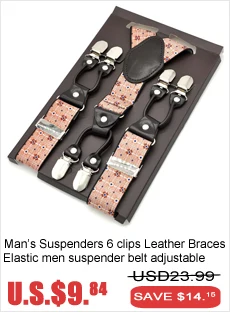 Casual Suspenders 3.5cm*120cm Spanex Elastic Suspenders Men Buckle Belt Y-back Shape Trousers Straps Father's Day Gifts MBD8501