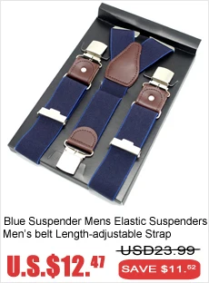 Casual Suspenders 3.5cm*120cm Spanex Elastic Suspenders Men Buckle Belt Y-back Shape Trousers Straps Father's Day Gifts MBD8501