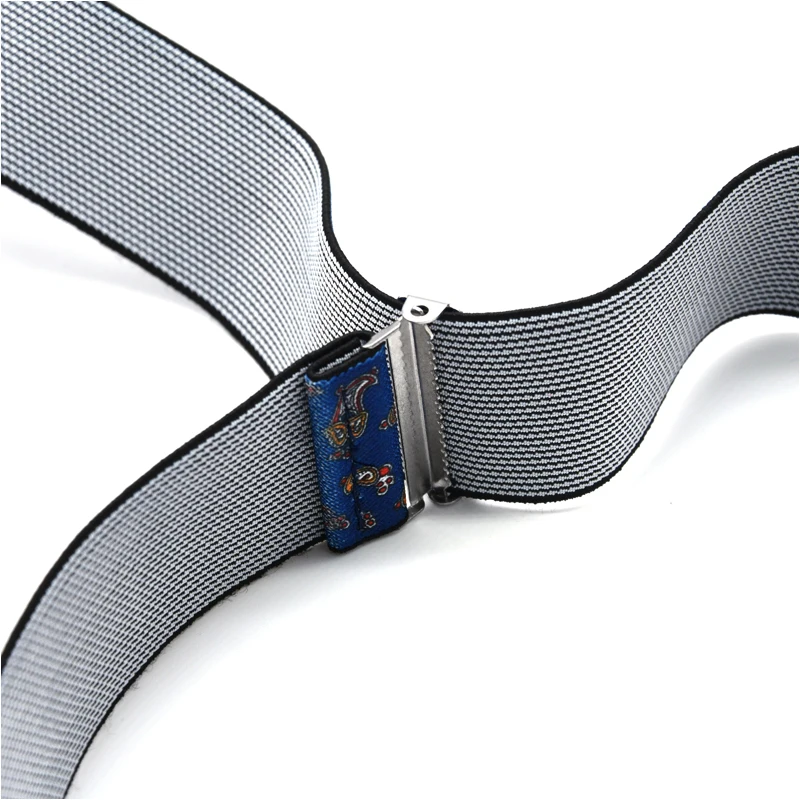 Casual Suspenders 3.5cm*120cm Spanex Elastic Suspenders Men Buckle Belt Y-back Shape Trousers Straps Father's Day Gifts MBD8501