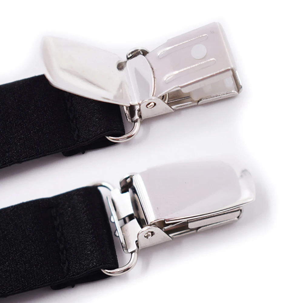 1 Pair Shirt Stays Holders for Men Military Police Adjustable Elastic Leg Suspenders Straps Non Slip Shirt Tucker Sock Garters