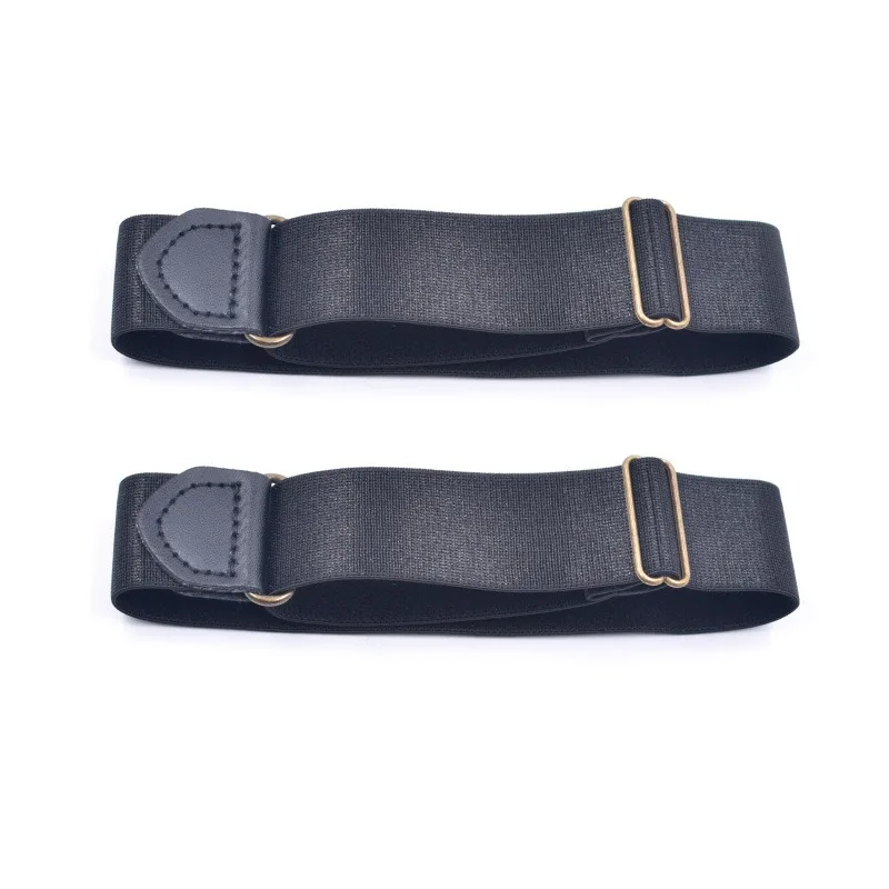 2pcs/pair Black Sleeve Garters Adjustable Elastic Anti-slip Shirt Sleeve Holders Garters Stretch Armbands for Women Men