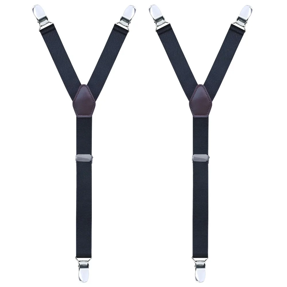 1 Pair Men's Shirt Holders Stays Y-Shaped Adjustable Elastic Leg Suspenders Straps Non-slip 3 Metal Clips Sock Garter Clamps