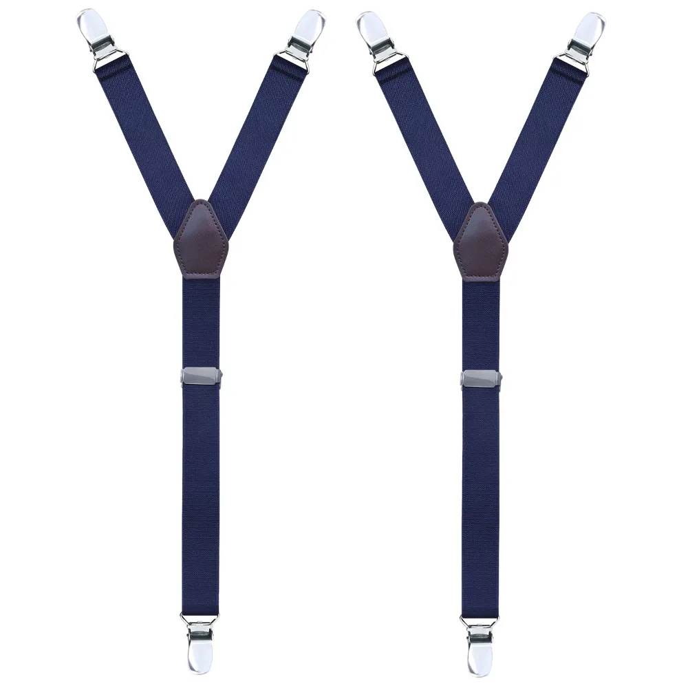 1 Pair Men's Shirt Holders Stays Y-Shaped Adjustable Elastic Leg Suspenders Straps Non-slip 3 Metal Clips Sock Garter Clamps