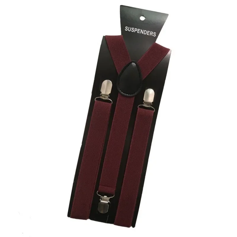 Men's Heavy Duty Suspenders with 3 Strong Clips High Elastic Adjustable Braces Pants Holder for Wedding Wear