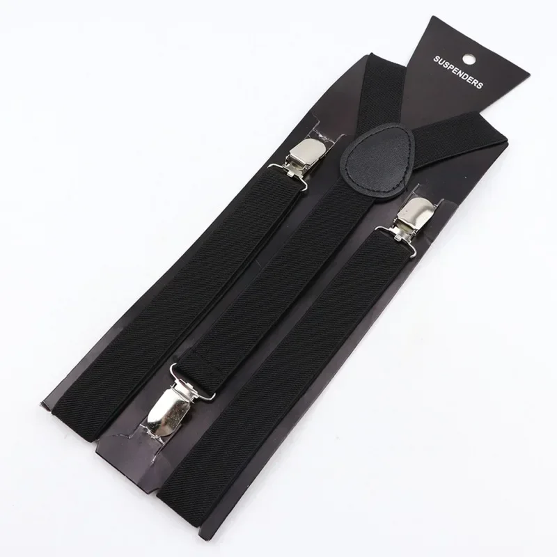Men's Heavy Duty Suspenders with 3 Strong Clips High Elastic Adjustable Braces Pants Holder for Wedding Wear