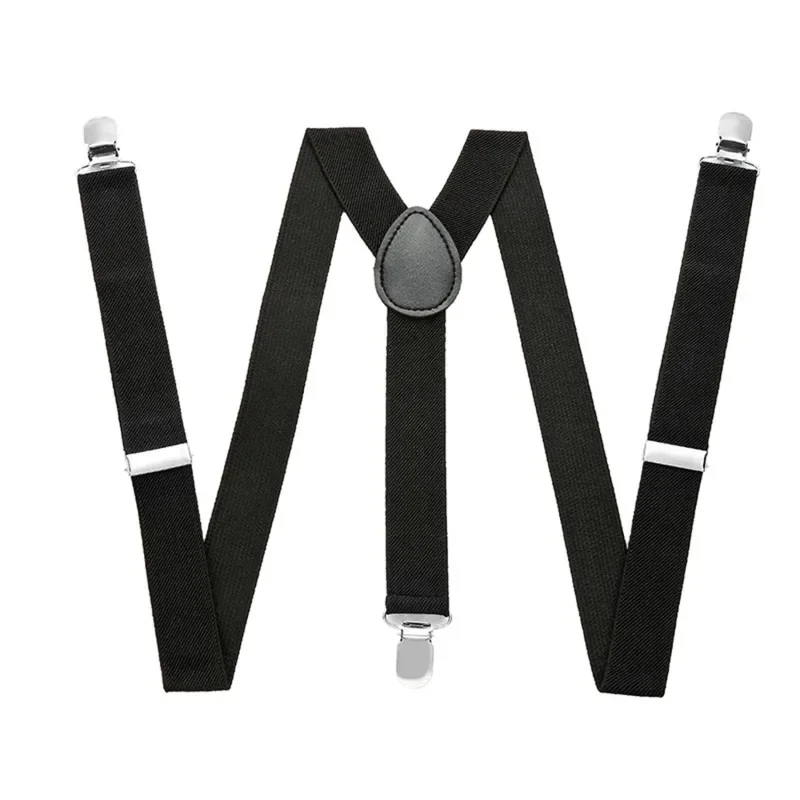 Men's Heavy Duty Suspenders with 3 Strong Clips High Elastic Adjustable Braces Pants Holder for Wedding Wear