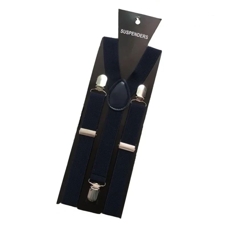 Men's Heavy Duty Suspenders with 3 Strong Clips High Elastic Adjustable Braces Pants Holder for Wedding Wear