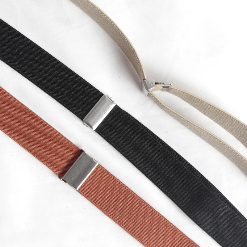4Clips Men's Suspenders Men Braces Supports Tirantes for Women Elastic Adjustable Pants Straps Clothing 2.5*115cm