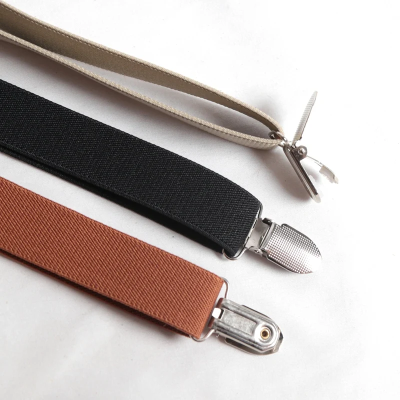 4Clips Men's Suspenders Men Braces Supports Tirantes for Women Elastic Adjustable Pants Straps Clothing 2.5*115cm