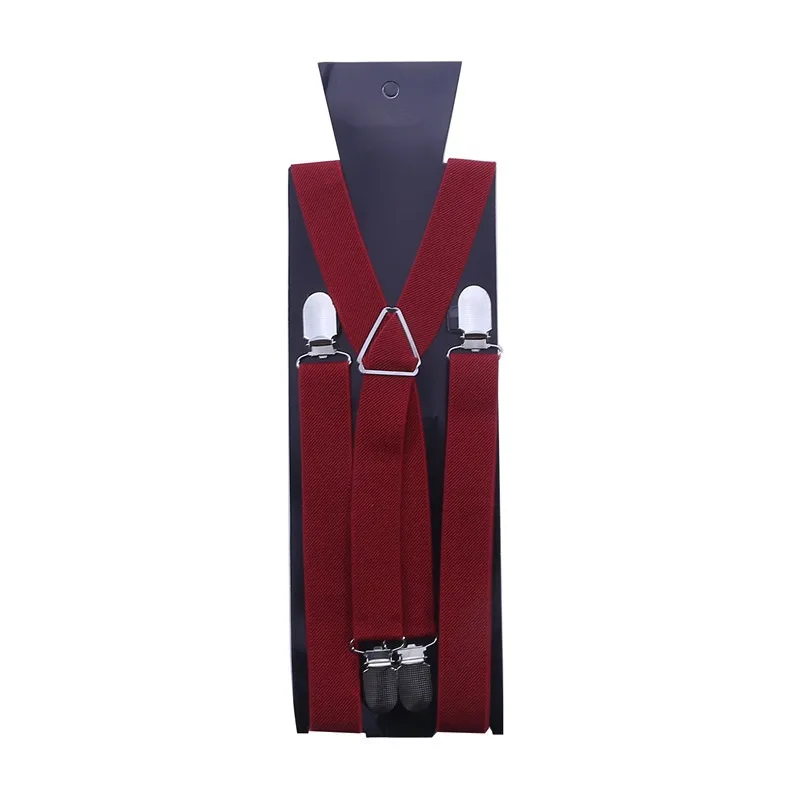 Suspenders Men Adjustable Elastic X Back Pants Women Suspender for Trousers 2.5CM Width 4 Clips Adjustable Elastic Back Braces