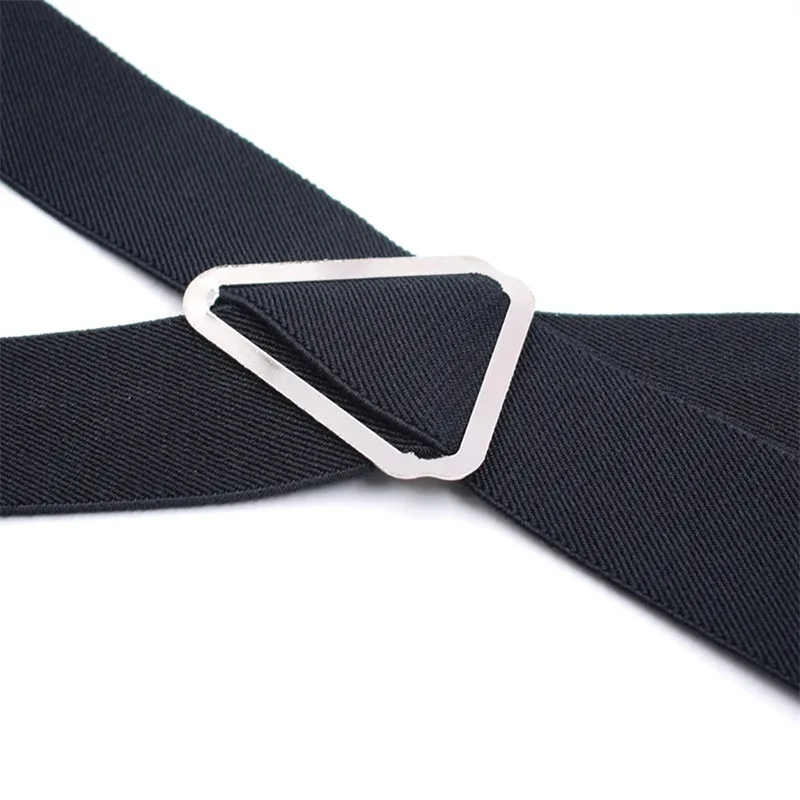Suspenders Men Adjustable Elastic X Back Pants Women Suspender for Trousers 2.5CM Width 4 Clips Adjustable Elastic Back Braces