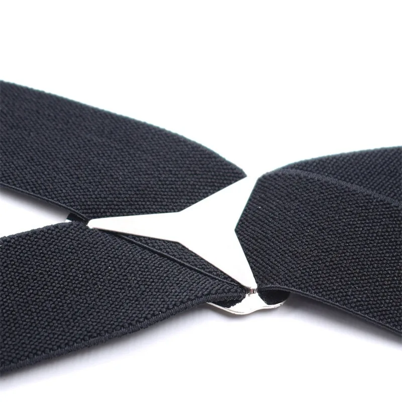 Suspenders Men Adjustable Elastic X Back Pants Women Suspender for Trousers 2.5CM Width 4 Clips Adjustable Elastic Back Braces