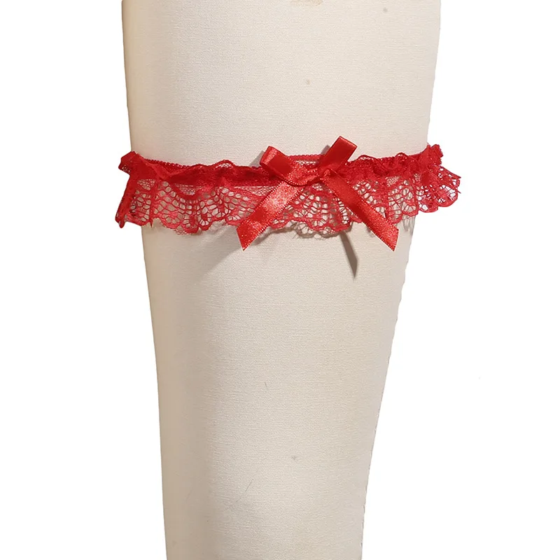 Lace Elastic Leg Garter Belt Wedding Gift Party Bridal Accessories Cosplay Ribbon Bow Suspender Fashion Thigh Harness New