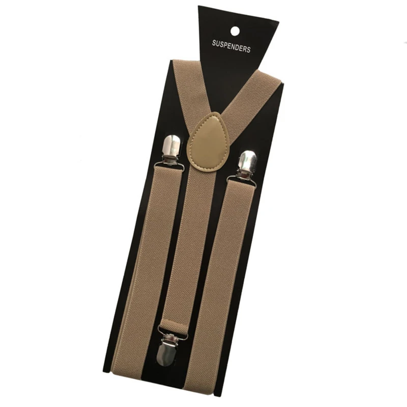 35/25/20mm Wide Men Suspenders High Elastic Adjustable 4 Strong Clips Suspender Heavy Duty X Back Trousers Braces