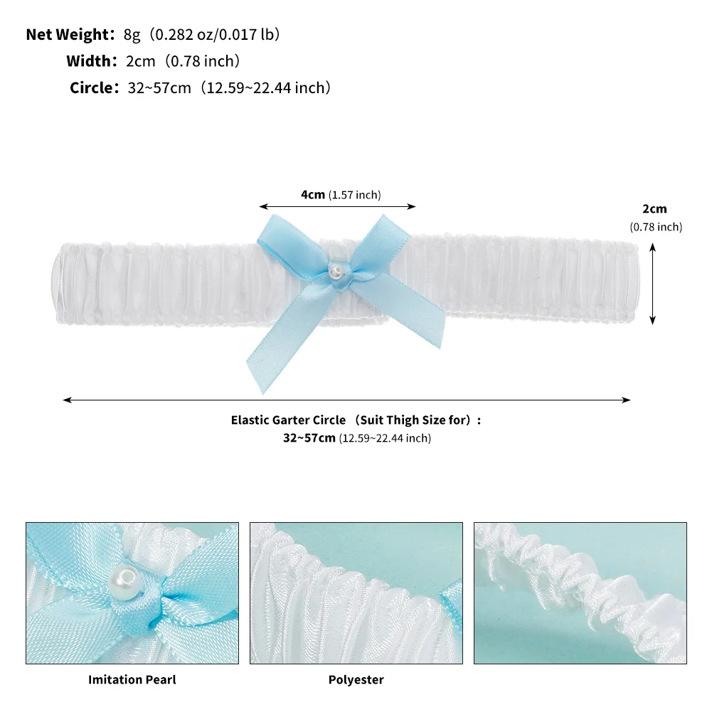 Fashion Lace Bow Sexy Garter Sparkling Rhinestone Stretch Women's Garter Belt Holiday Party Dress Up Suspenders Ornaments