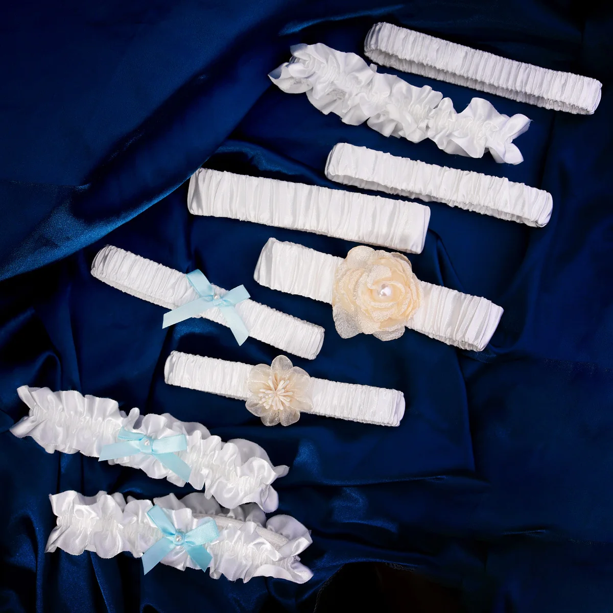 Fashion Lace Bow Sexy Garter Sparkling Rhinestone Stretch Women's Garter Belt Holiday Party Dress Up Suspenders Ornaments