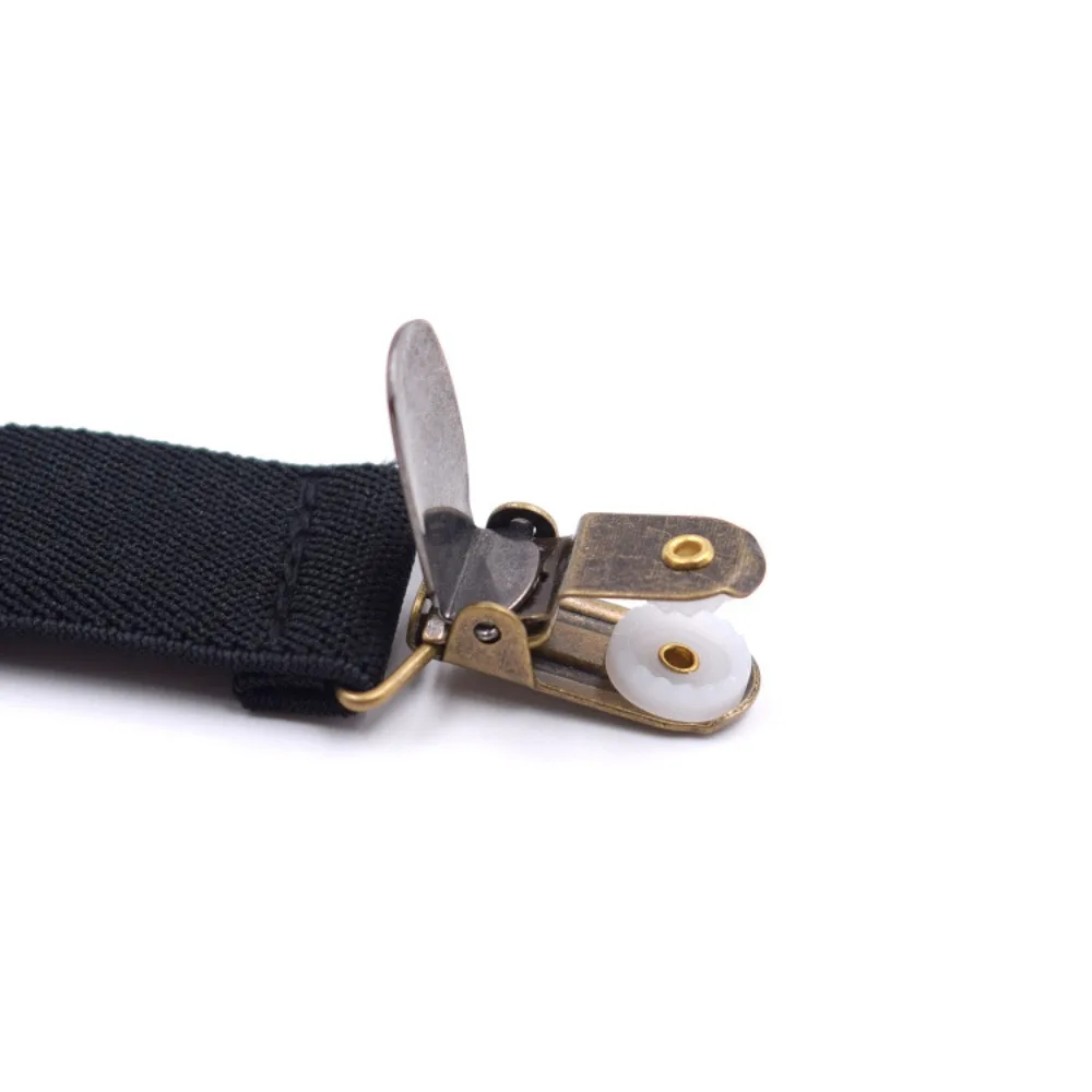 Vintage Suspenders 2.5cm Wide Y-back with 3 clips Adjustable Elastic Trouser Braces Suspender Belt for Women Fashion Accessories