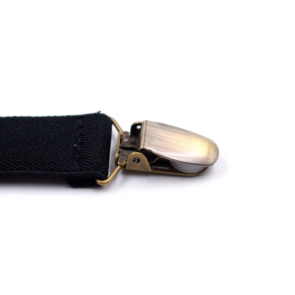 Vintage Suspenders 2.5cm Wide Y-back with 3 clips Adjustable Elastic Trouser Braces Suspender Belt for Women Fashion Accessories