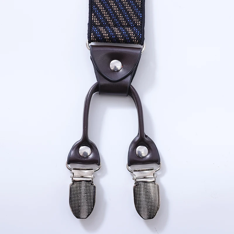 Heavy Duty Suspenders for Men Formal Casual Work 3.5cm Wide Y-Back 6 Clips Adjustable Elastic Trouser Braces Mens Fashion Gifts