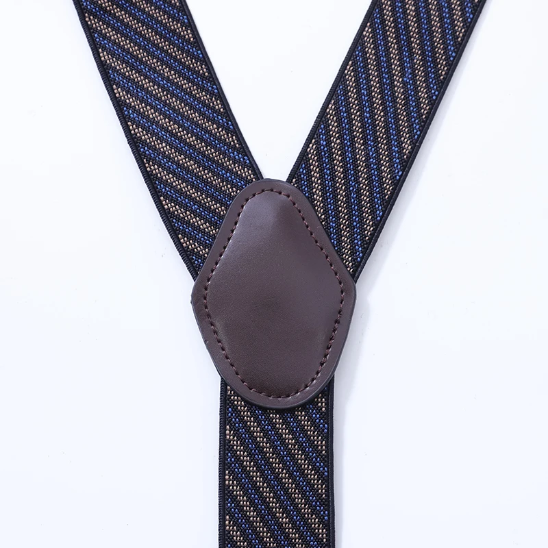 Heavy Duty Suspenders for Men Formal Casual Work 3.5cm Wide Y-Back 6 Clips Adjustable Elastic Trouser Braces Mens Fashion Gifts