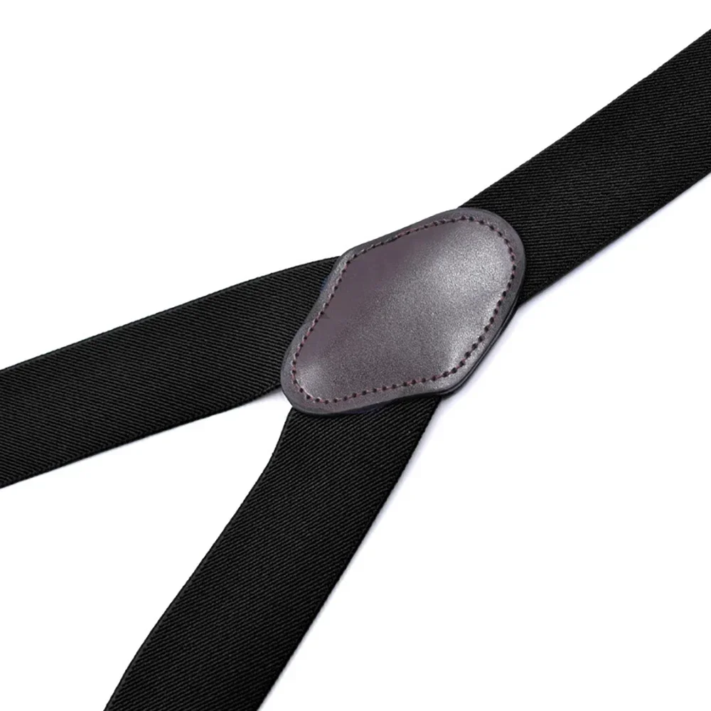 Fashion Suspenders for Men Heavy Duty Big Tall Y-back 6 Metal Clips Adjustable Elastic Trouser Braces Fathers Day Gifts for Dad