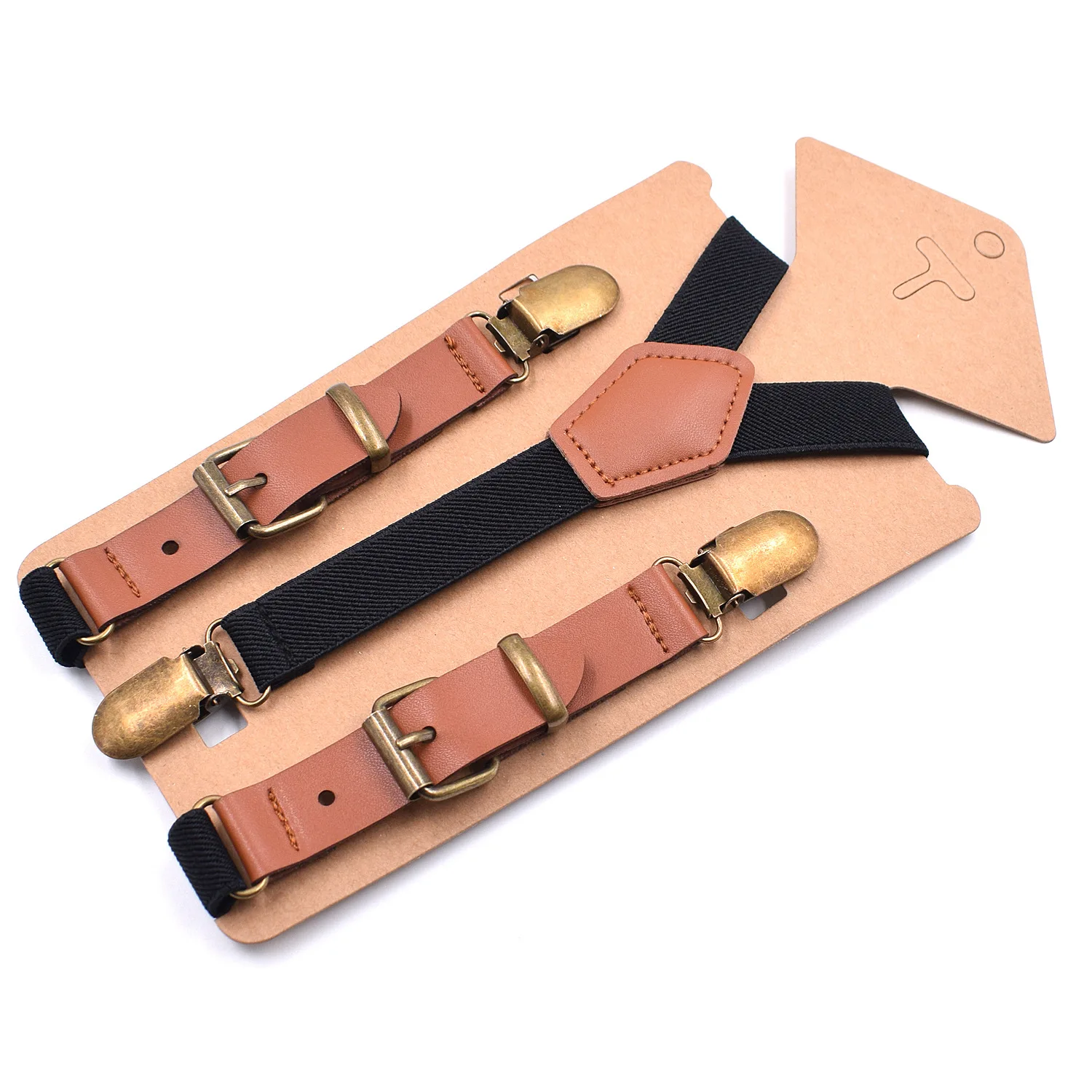 Boys Suspenders and Bow Tie Set Kids Fashion Suspenders and Pre-Tied Bow Tie Adjustable Elastic Kids Wedding Party Picture Day