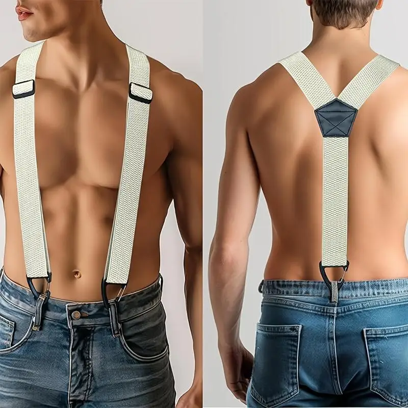 /Vly/Hidden Suspenders For Men Heavy Duty Work Under Clothes Y Back Design Durable Tactical