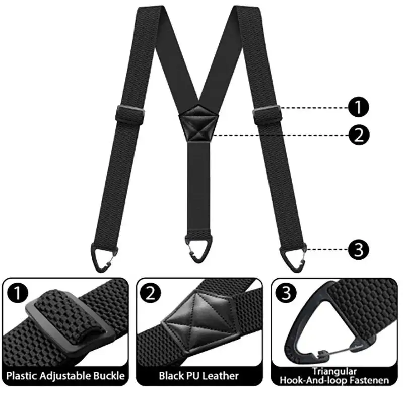 Under Clothes Tactical Hidden Suspenders for Men Heavy Duty Y Back Non-Slip Design for Industrial Work Hiking Travel